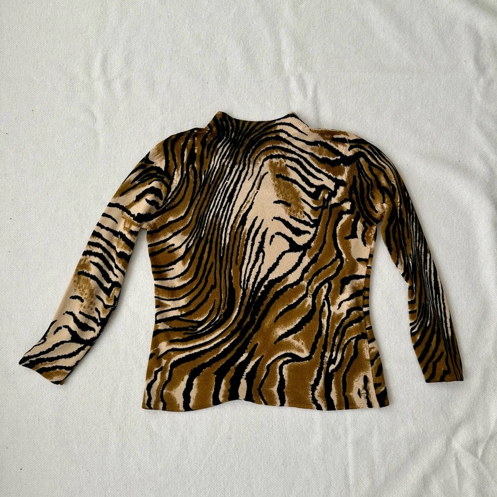 Vintage Animal Print Sweater Size S